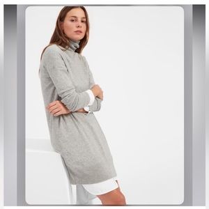 Everlane cashmere mini turtleneck cashmere gray dress . Size M